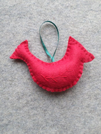 Red Cardinal Felt Ornament