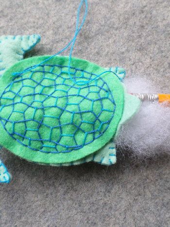 Turtle Felt Holiday Ornament DIY Kit 