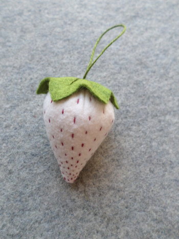 White Strawberry Emery Pincushion