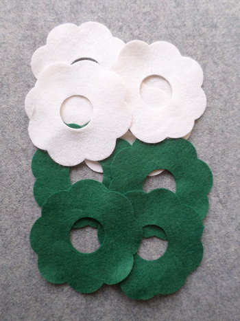 Cut Felt Shapes, 12 Wreath Pieces
