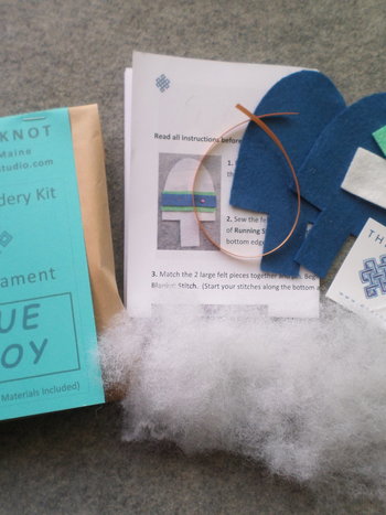 Lobster Buoy Felt Holiday Ornament DIY Kit 