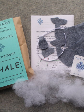 Whale Felt Ornament DIY Kit 