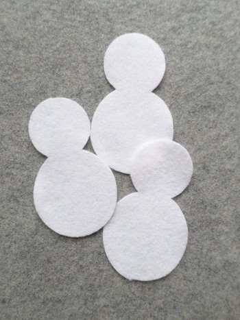 Cut Felt Shapes, 12 Snowman Pieces