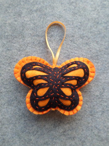 Butterfly Felt Holiday Ornament DIY Kit 