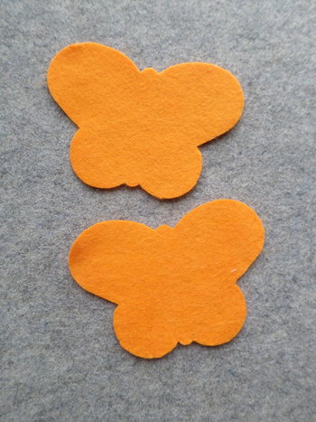 Cut Felt Shapes, 12 Butterfly Pieces
