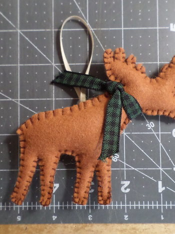 Moose Felt Holiday Ornament DIY Kit 