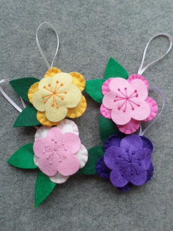 Set of 4 Flower Ornaments DIY Kit 