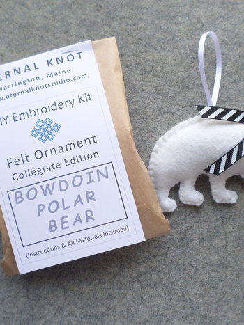 Polar Bear Collegiate Edition Felt Ornament DIY Kit 