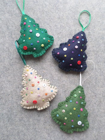 Maine Balsam Fir Tree Felt Ornament Sachet