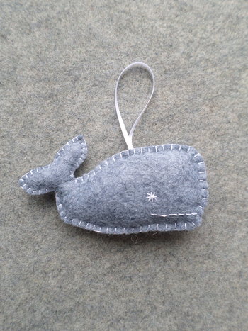 Whale Felt Ornament DIY Kit 